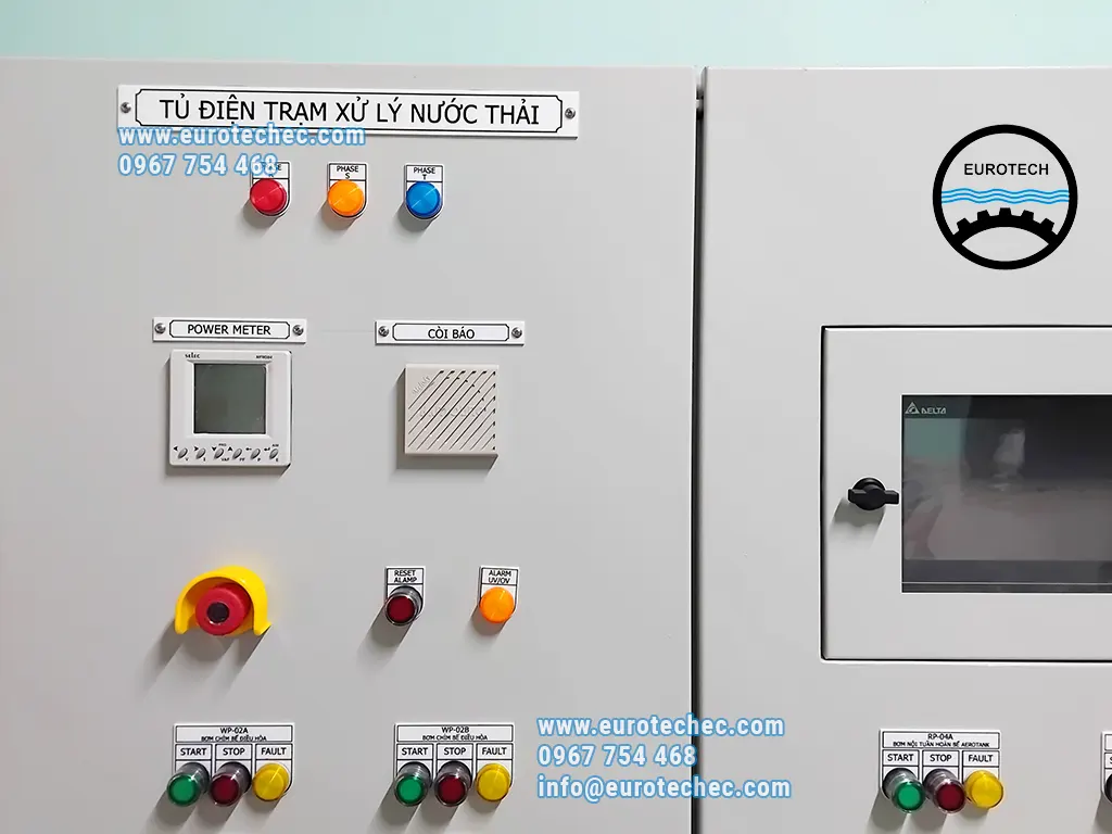 Tủ tín hiệu và điều khiển hệ thống xử lý nước thải